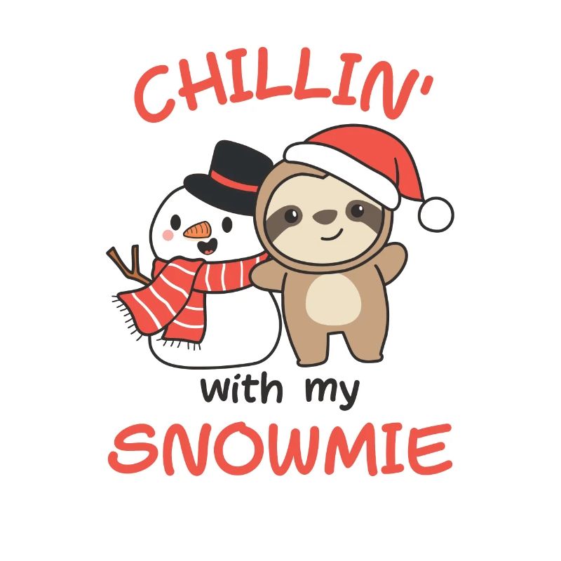Faultier Chillin with my snowmie schneemann