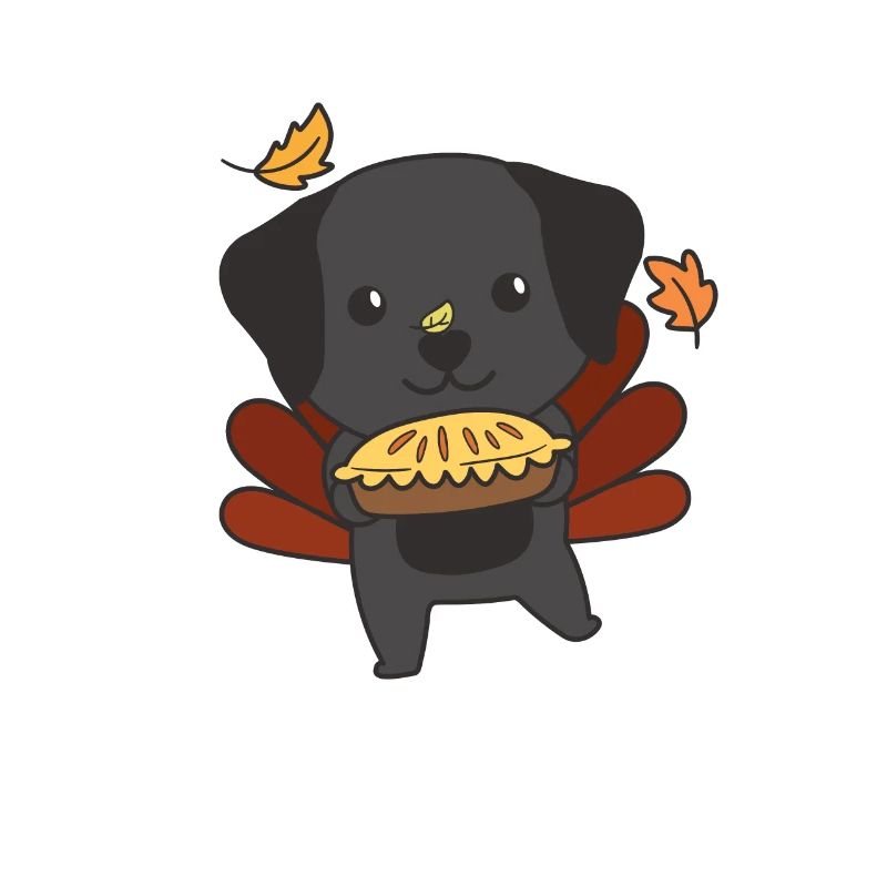 thanksgiving day outfits Truthahn Labrador mit Pie