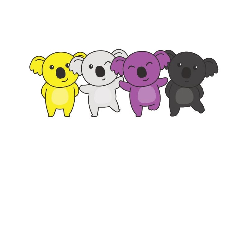 Nonbinary Flag Pride LGBTQ süßer Koala
