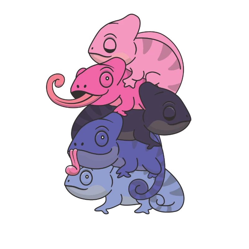 Omnisexual Flag Pride LGBTQ Chameleon Bunch