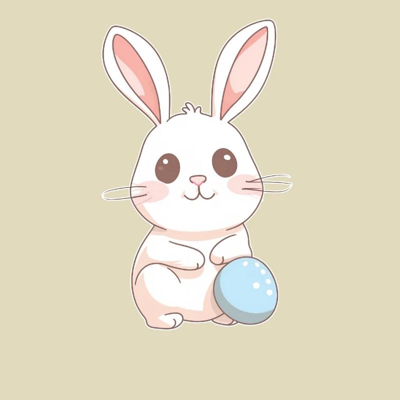 joyeuse Pâques lapin doux Pâques avec œufs de Pâques