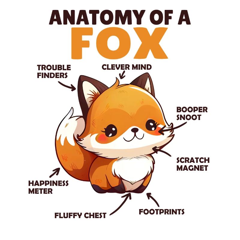 Explication du renard mignon Anatomie d’un renard