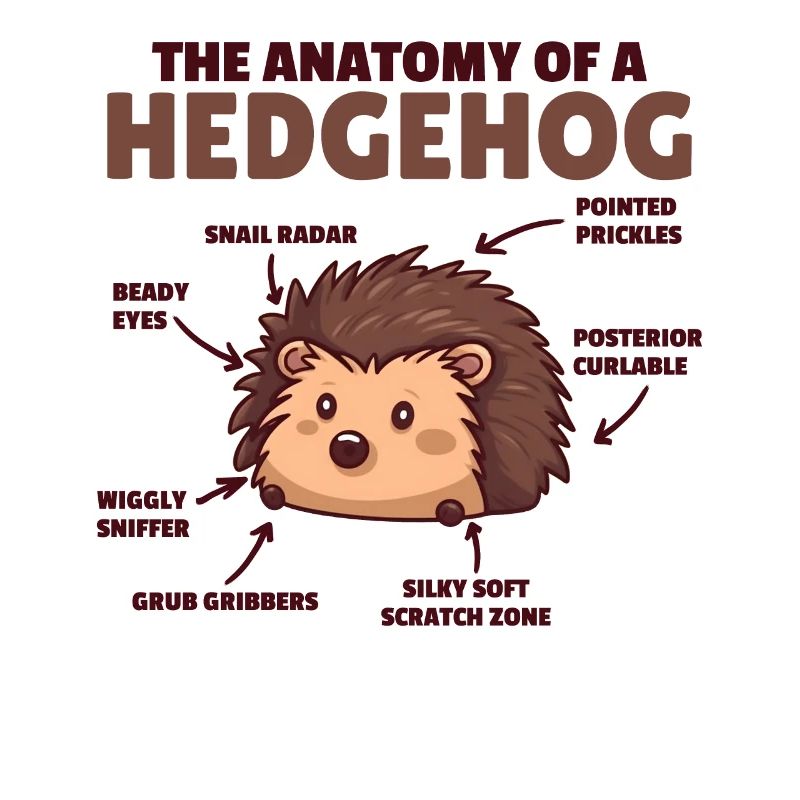 explication de hérisson mignon Anatomie d’un hérisson
