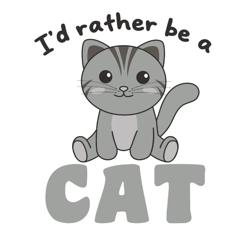 Je préfère être un chat - chat mignon