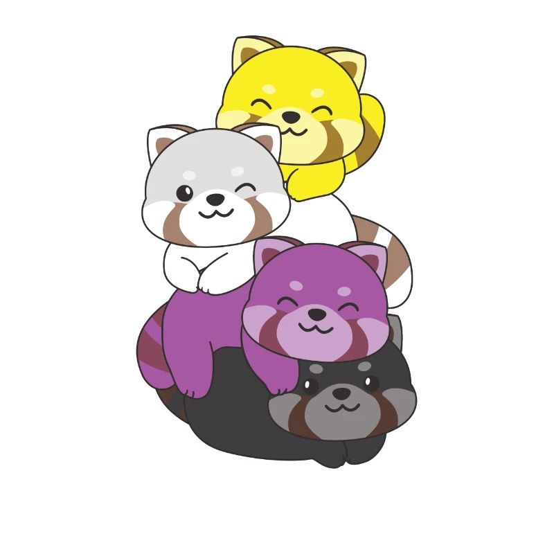 Nonbinary Flag Pride LGBTQ Cute Red Panda