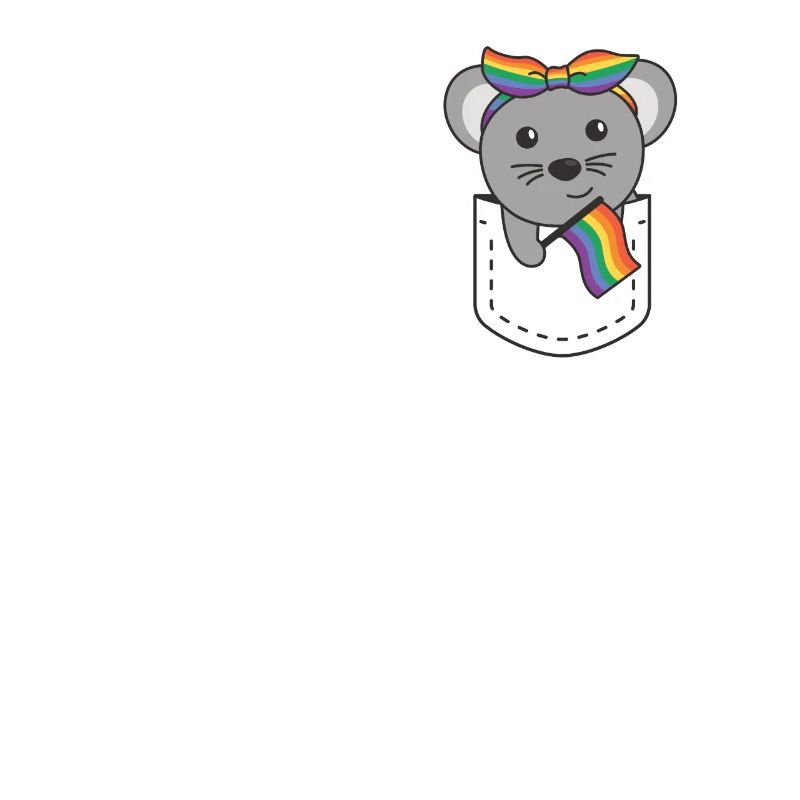 Rainbow Mouse Flag Pride LGBTQ Cute Mice