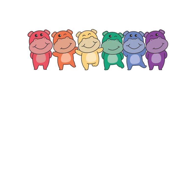 Regenbogen Hippo Flag Pride LGBTQ süße Hippos