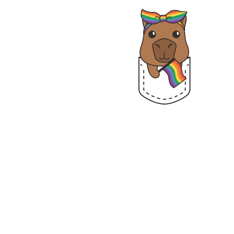 Rainbow Capybara Flag Pride LGBTQ Capybaras