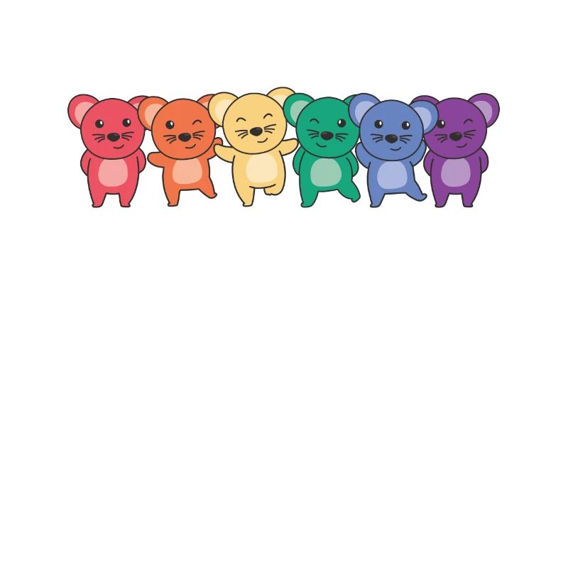 Rainbow Mouse Flag Pride LGBT Cute Mice