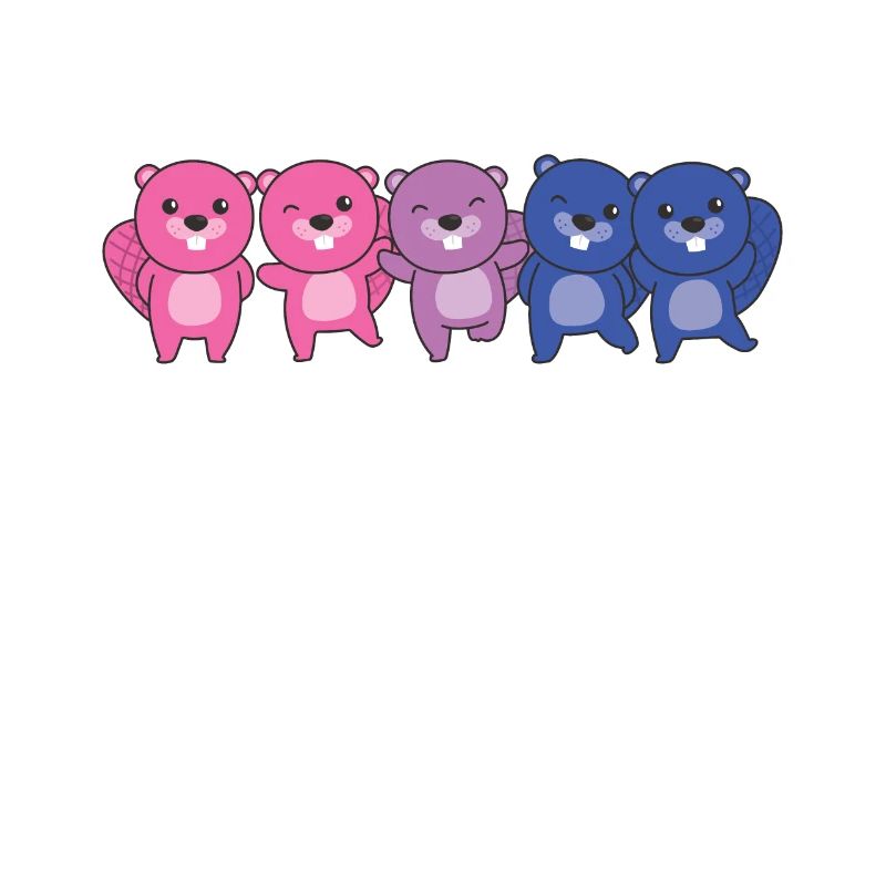 Bisexual Flag Pride LGBTQ mignon castor