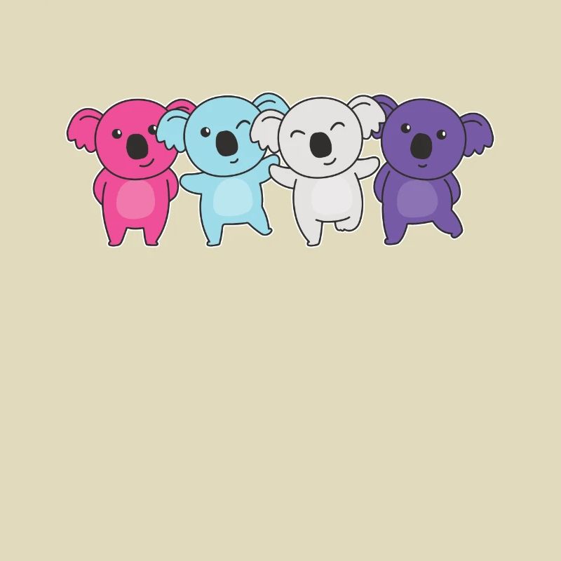 Multisexual Flag Pride LGBTQ Cute Koalas