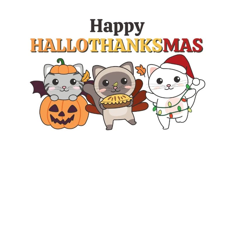 Happy Hallothanksmas Katze Weihnachts Katzen