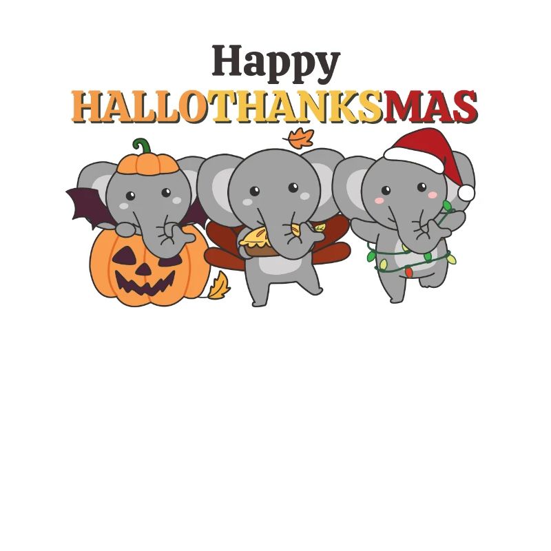 Happy Hallothanksmas Elephant Christmas Elephant