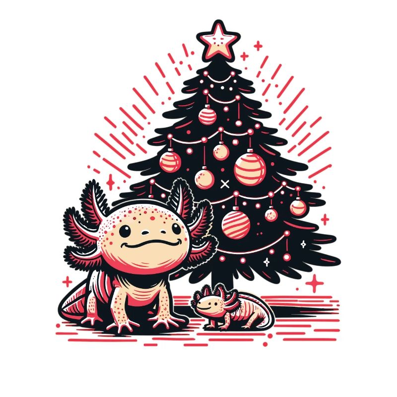 Axolotl Noël Axolotls mignons Joyeux Noël