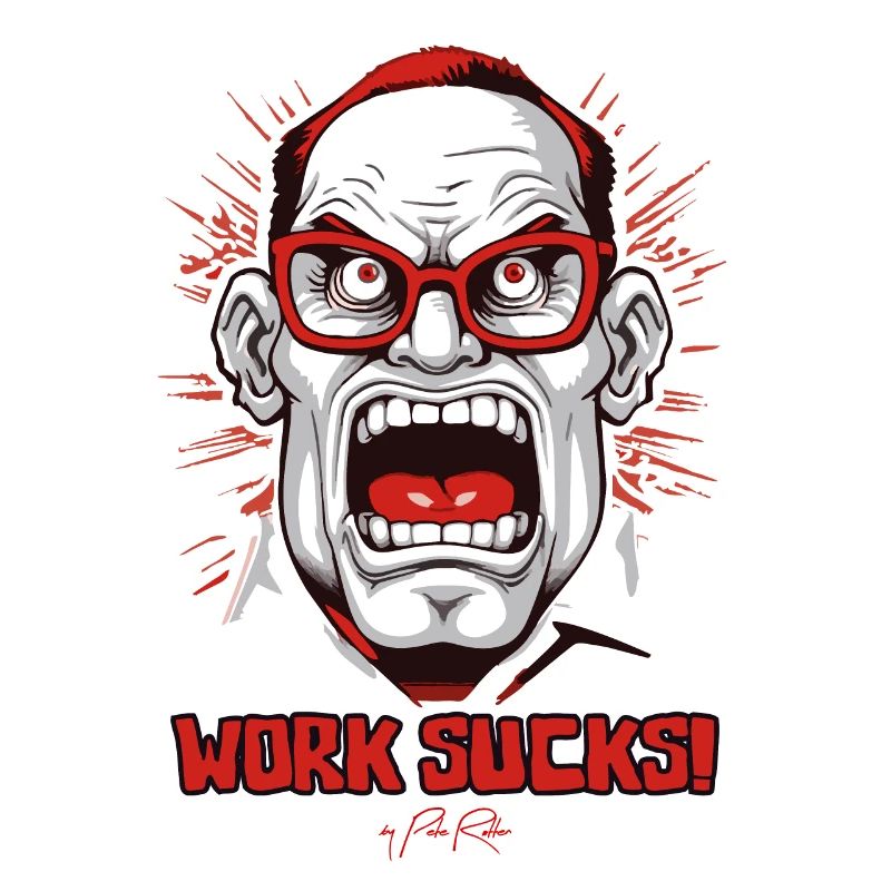 Angry worker screams: work is annoying