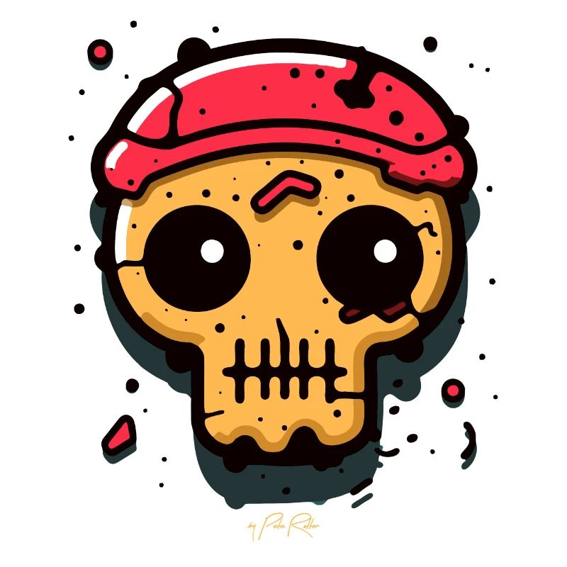 Crâne de pirate de garçon de cabine