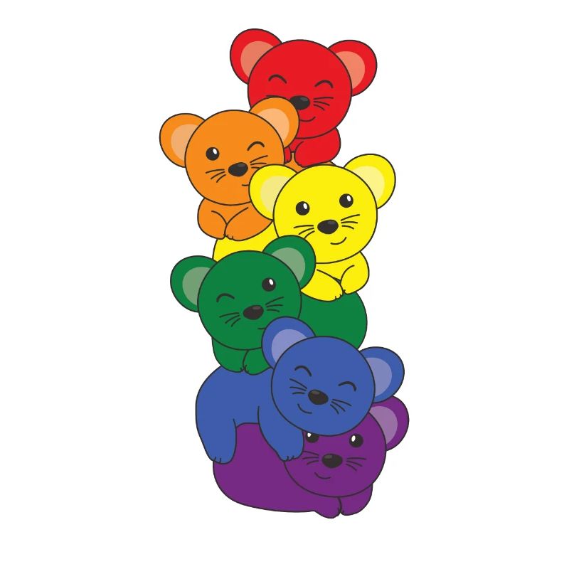 Rainbow Flag Pride LGBTQ Cute Mouse Stack