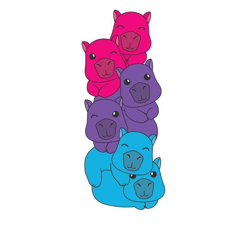Androgynous Flag Pride LGBTQ Cute Capybara
