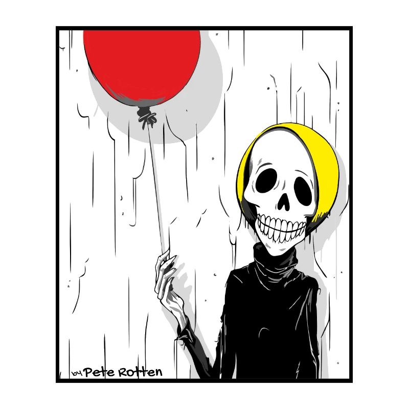 Balloon and skeleton