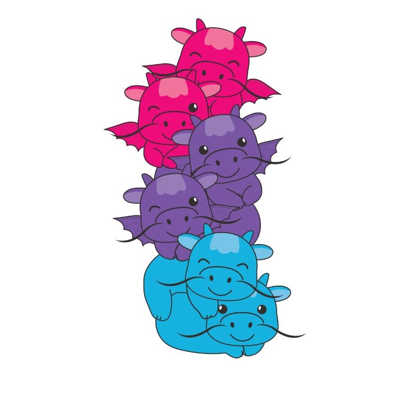 androgynous flag pride LGBTQ cute dragon