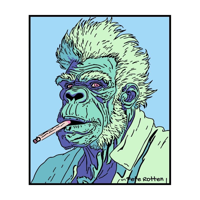 Fumer Grand-père Singe