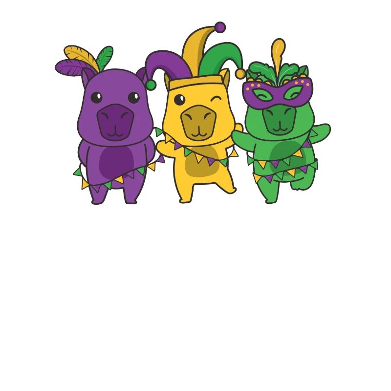 Mardi Gras Capybara Carnival Costume