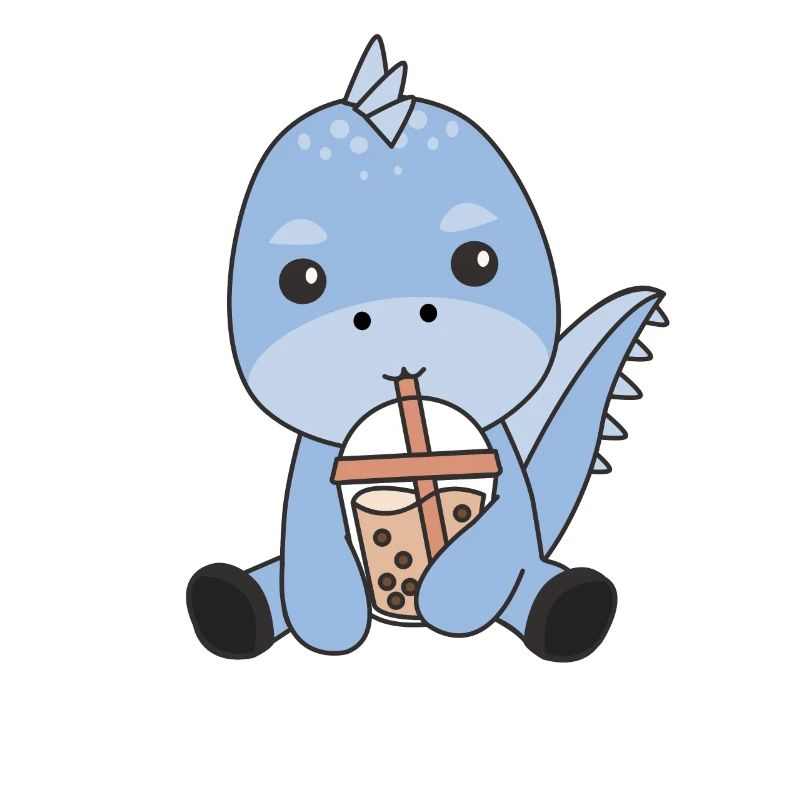 Dino Bubble Tea Dinos Animaux Mignons
