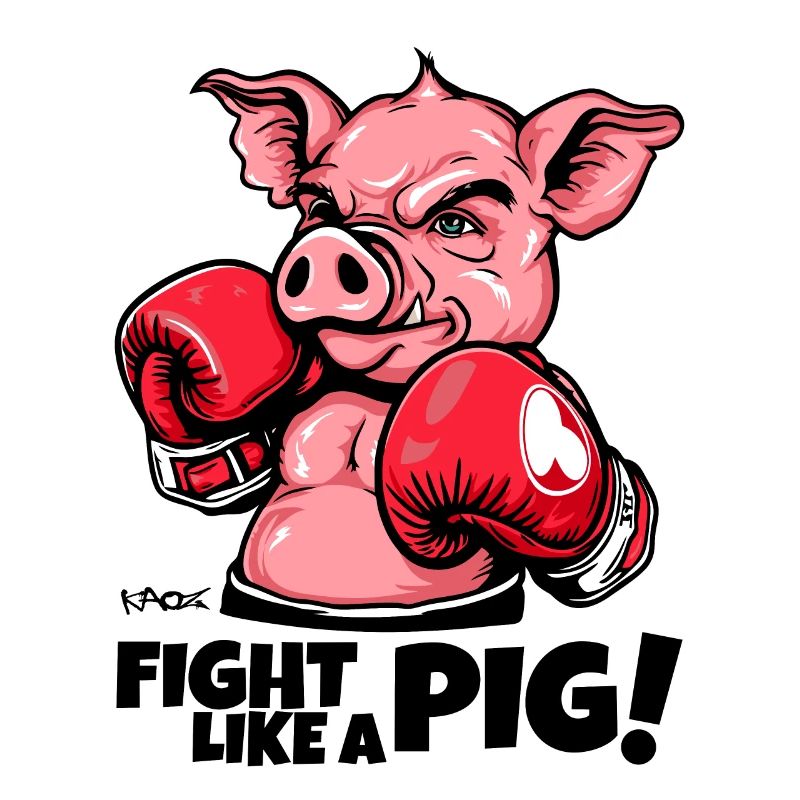 Battez-vous comme un cochon : cochon boxeur