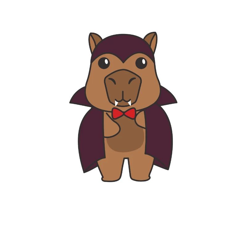 Capybara Happy Halloween Cute Vampire Costume