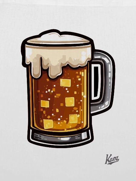 Pixel Bierkrug mit Schaum