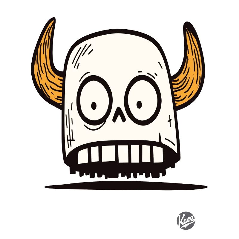 Crâne viking avec cornes