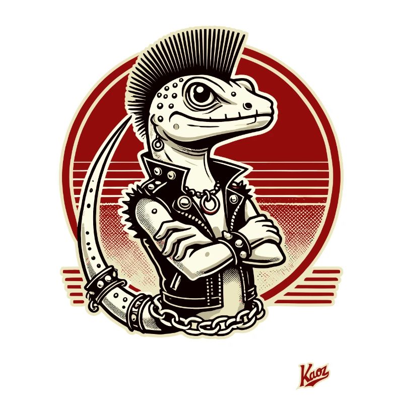 Gecko Echse Punk