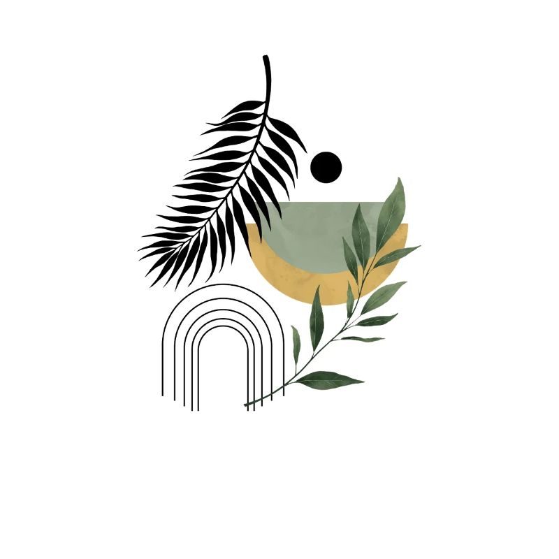 Boho Abstrakte botanische Harmonie