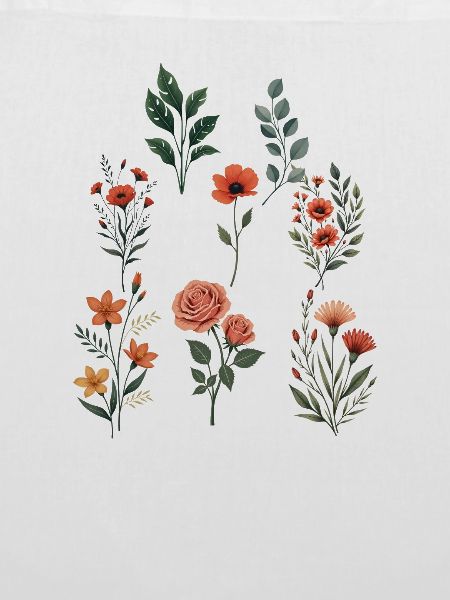 Verschiedene florale botanische Sets