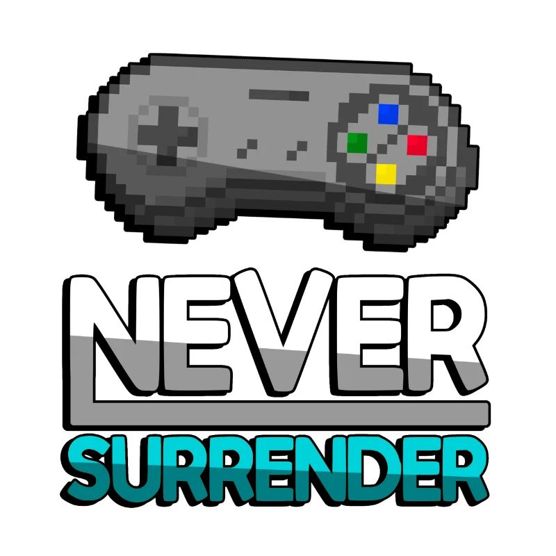 NEVER SURRENDER (Turquoise)+ SNES Controller - Gaming