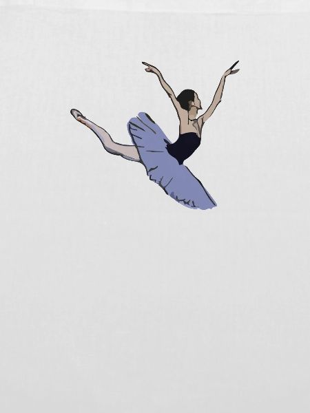 schwebende elegante Ballerina