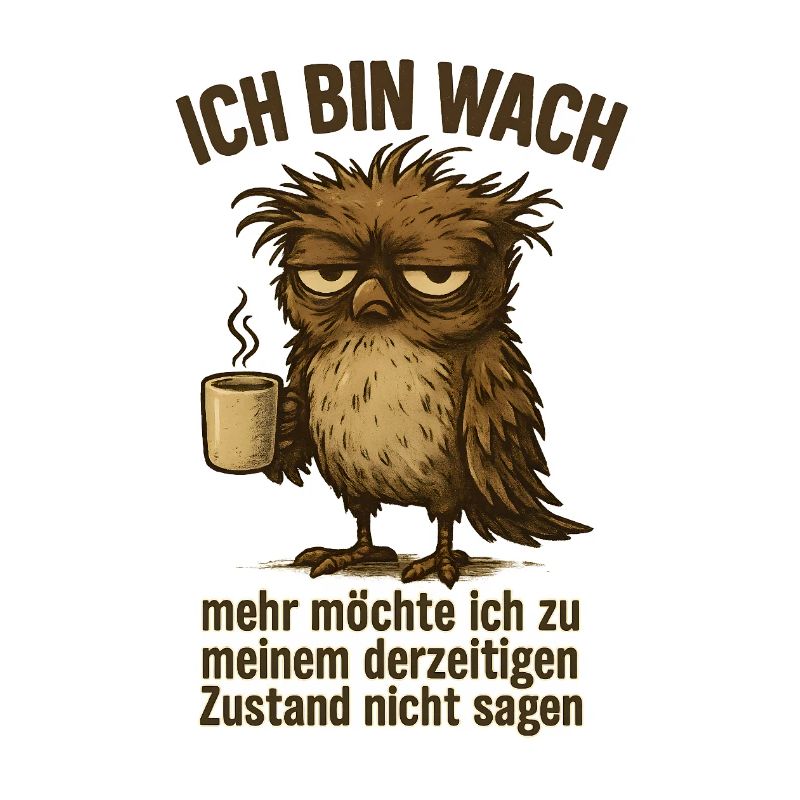 Ich bin wach Büro Kaffee