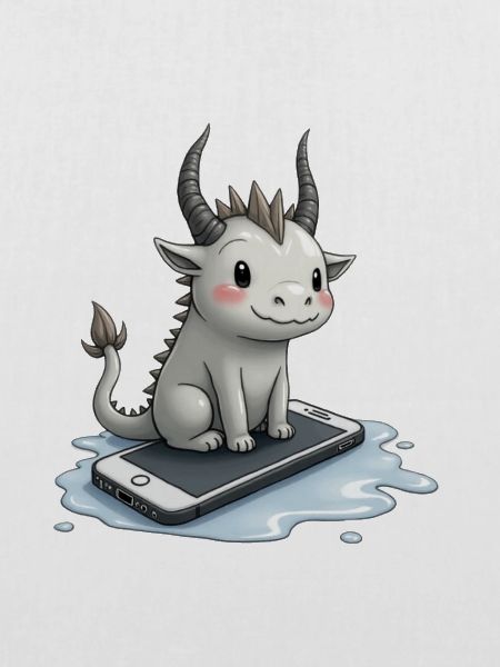 cute mythical creature on iPhone