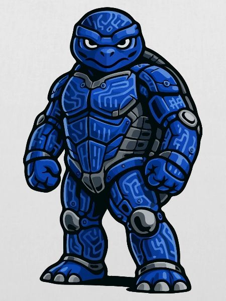 Futuristischer gepanzerter Schildkrötenkrieger