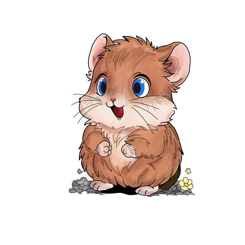Fröhlicher Hamster