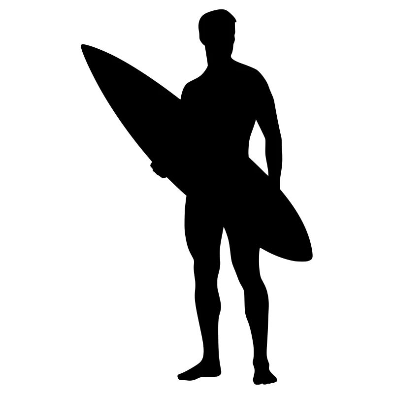 Surfer Silhouette Minimal