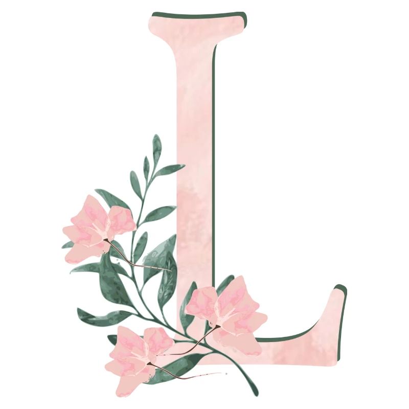 LETTRES L AVEC FLEURS