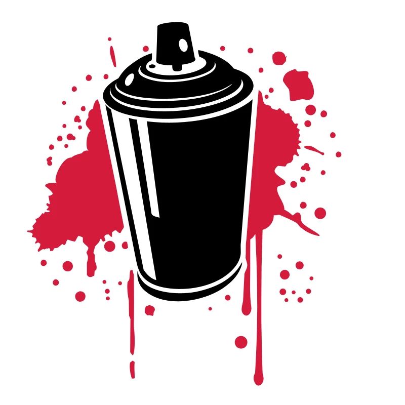 CAN SPRAYDOSE MIT FARBKLECKS