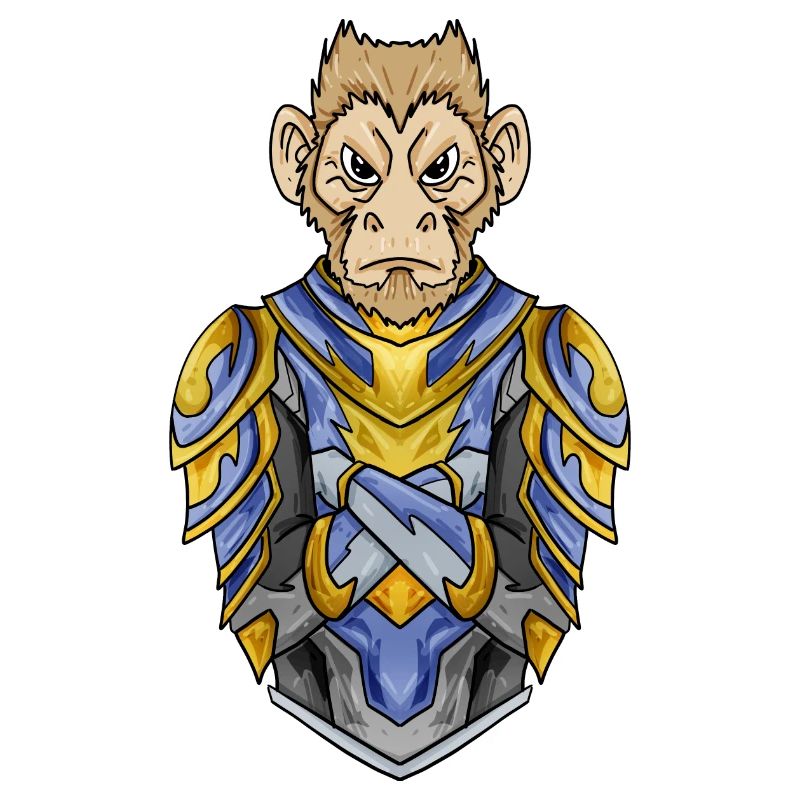 Knight Monkey with Armor Crusader