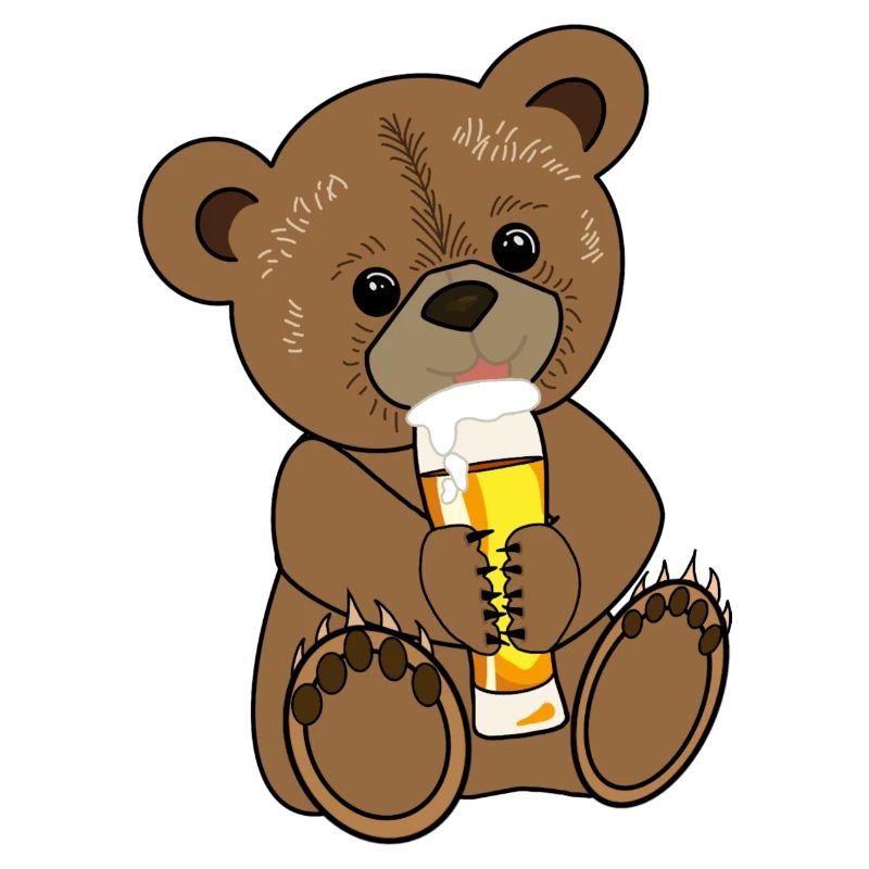 Teddybär mit Bier