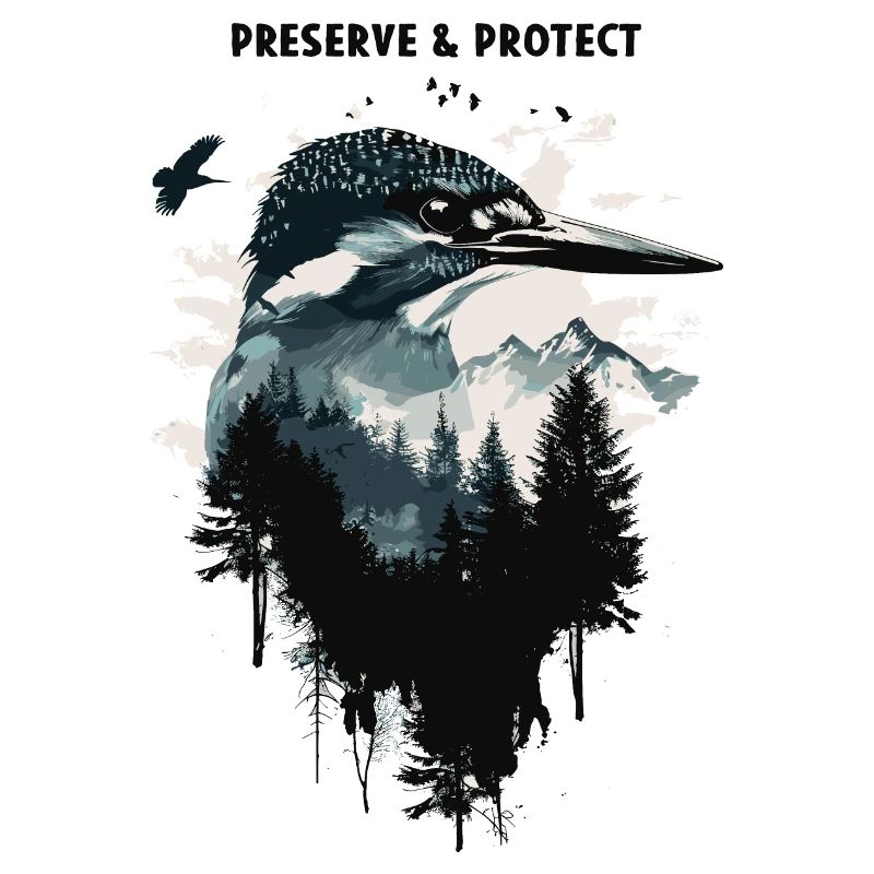Preserve & Protect Eisvogel Vogel