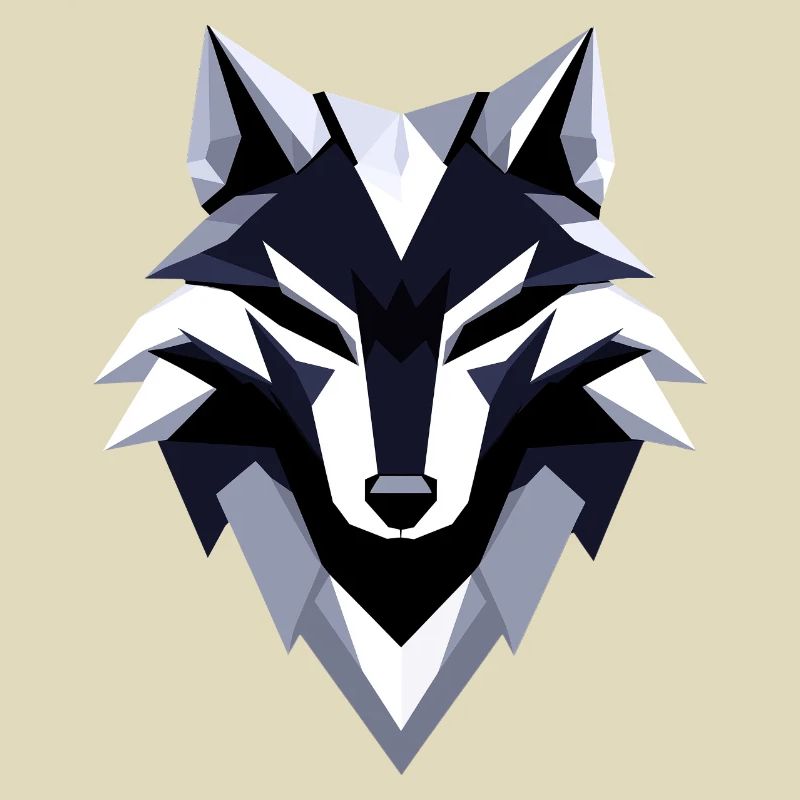 Wolf Low Poly Logo Design
