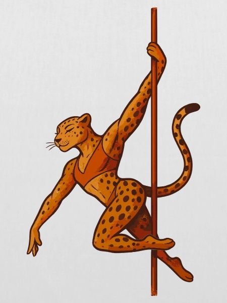 Pole Dance Leopardin Poledancerin Geschenk