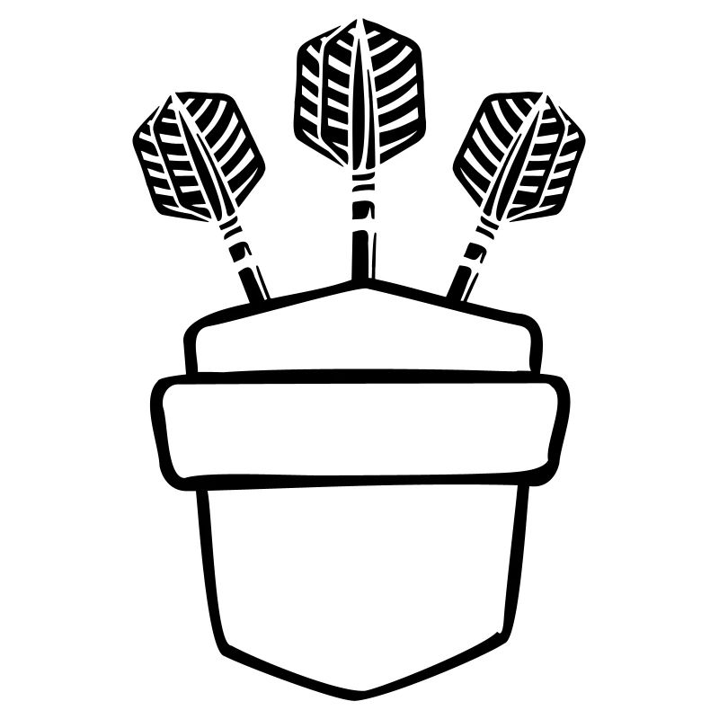 Conception de poche de poitrine de fléchettes pour les amateurs de fléchettes