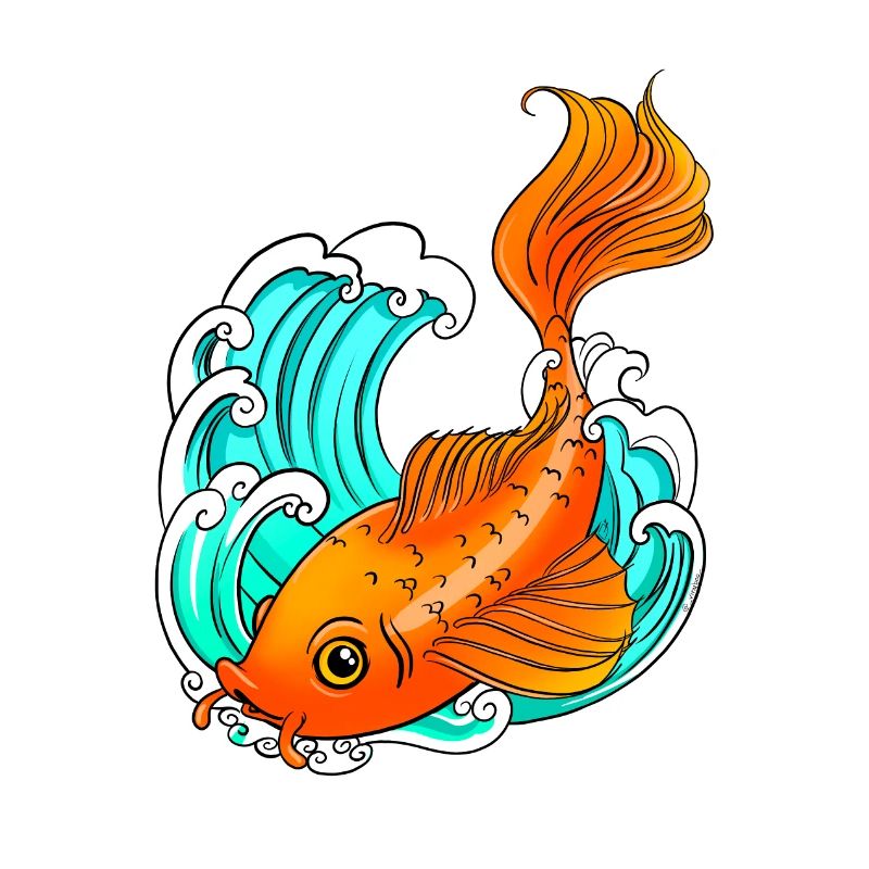 Koi Carp - Wave - Fish